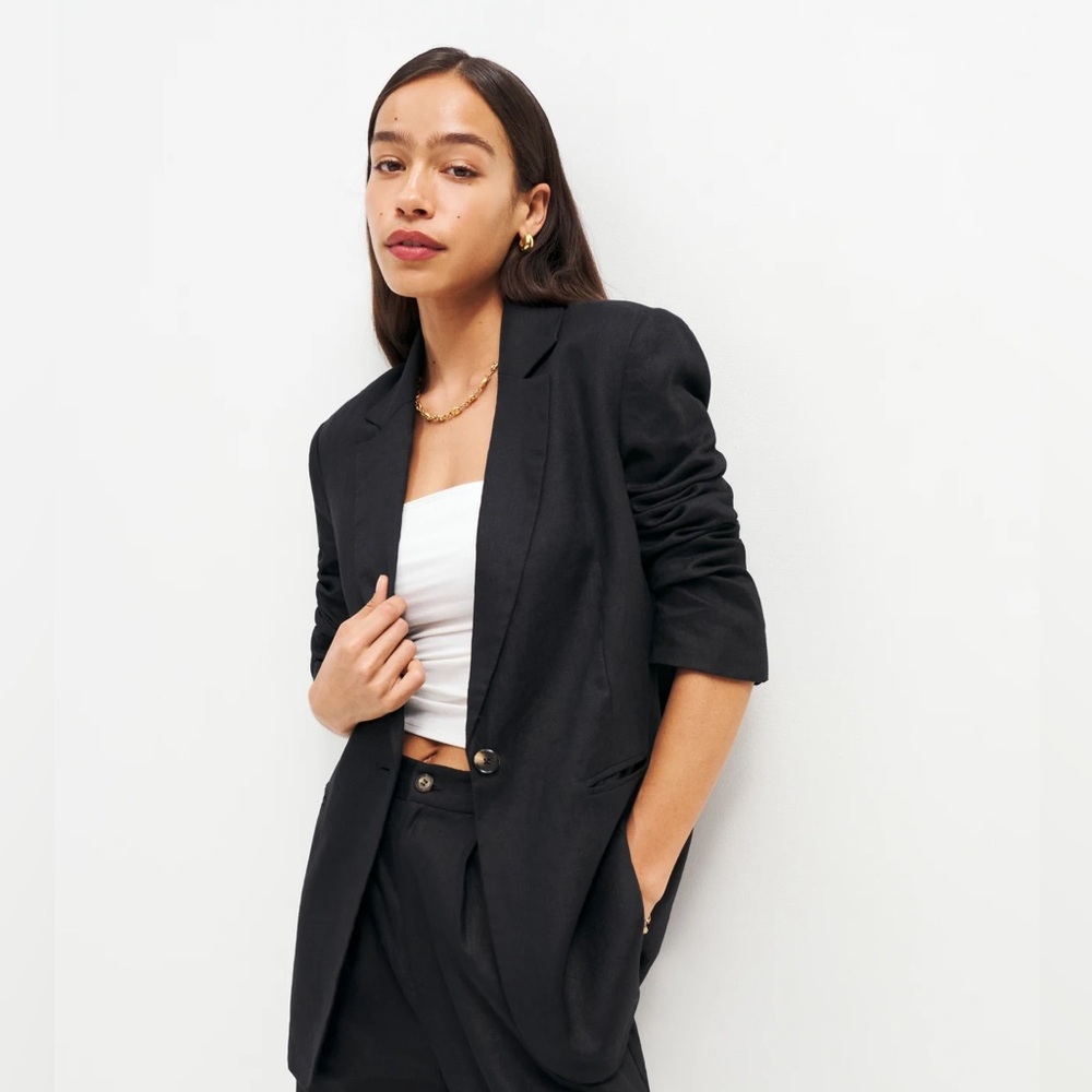 Reformation The Classic Relaxed Linen Blazer